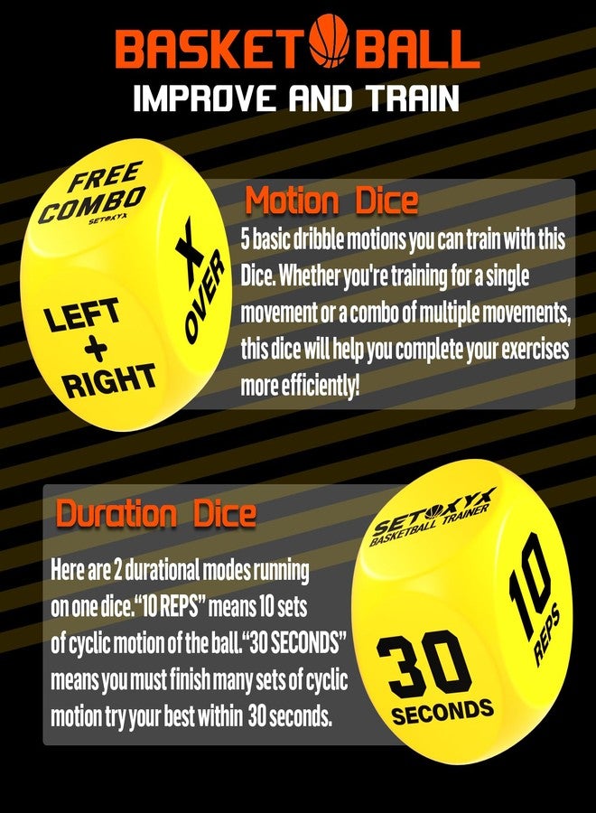 SETOXYX Basketball Dribble Skills Dice Set - Training Equipment - Basketball Gift for Boys.Dribble Skills Training for Beginner and Party Favors - Image 2